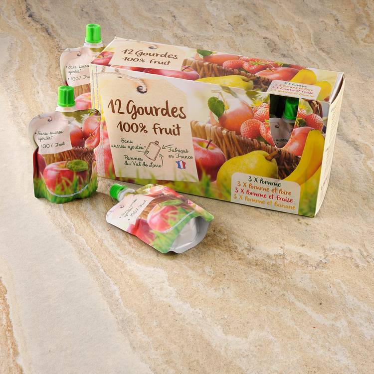 Les Gourdes de compote de fruits panachés sans sucre ajouté
