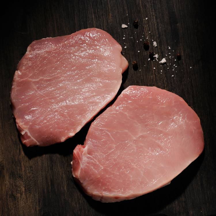 Les Tranches de longe de porc sans os