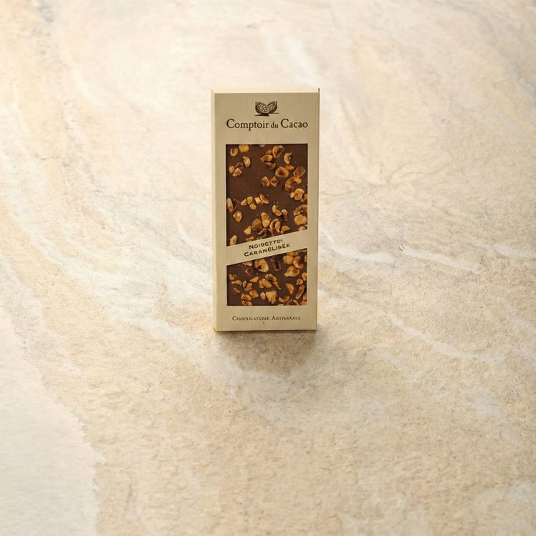 La Tablette noisettes caramélisées lait "Comptoir du cacao"