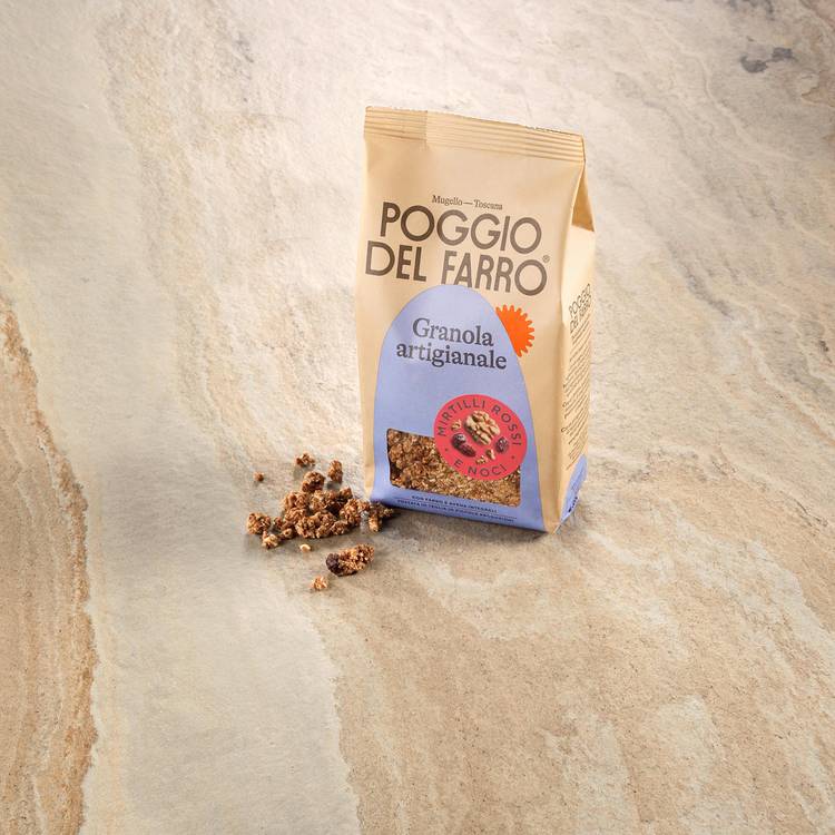Le Granola artisanal aux myrtilles rouges et noix "Poggio del Farro"