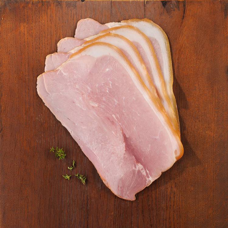 Le Jambon cuit supérieur à l'ancienne fumé avec couenne