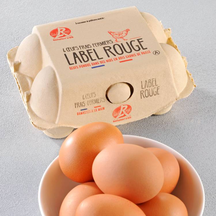 Les 6 Œufs fermiers Label Rouge
