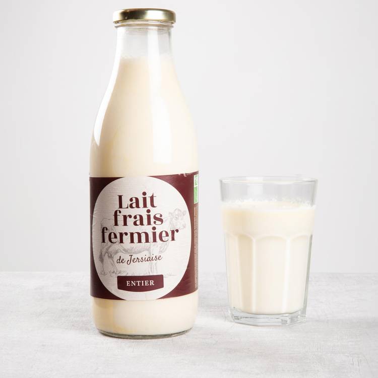 Le Lait frais entier fermier BIO