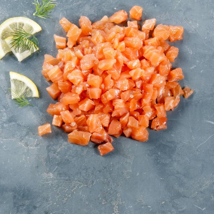 Les Cubes de saumon pour tartare
