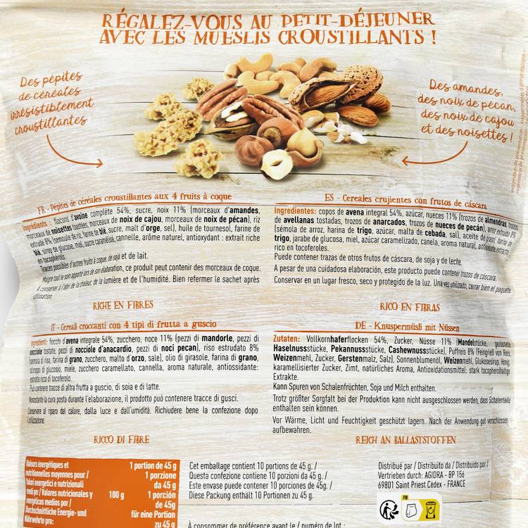 Le Muesli croustillant aux noix