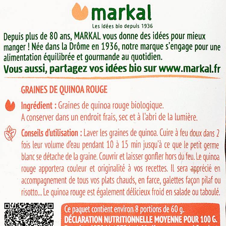 Le Quinoa rouge BIO