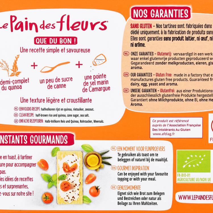 Les Tartines au quinoa BIO