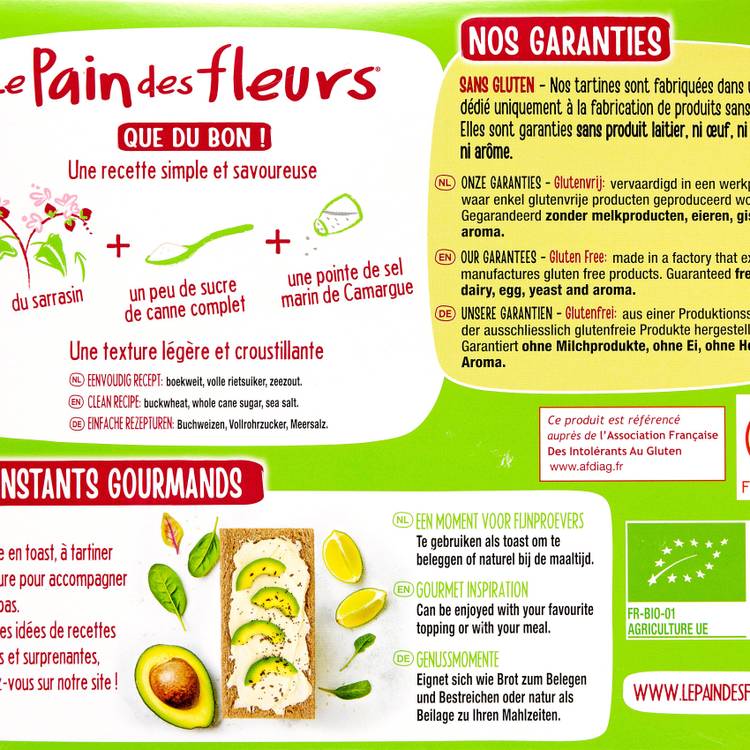 Les Tartines craquantes au sarrasin  BIO et  sans gluten 300g