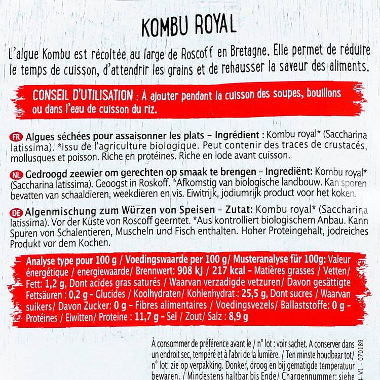 L'Algue Kombu Royal BIO