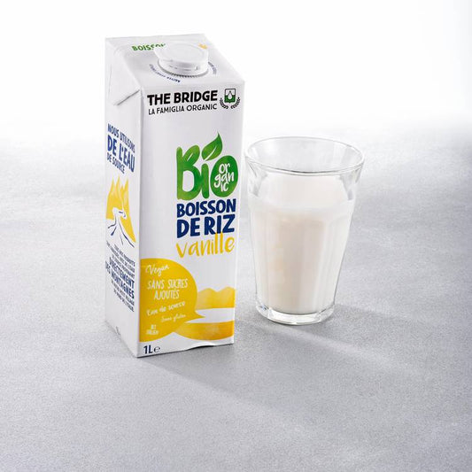 La Boisson au lait de riz vanille BIO et sans gluten