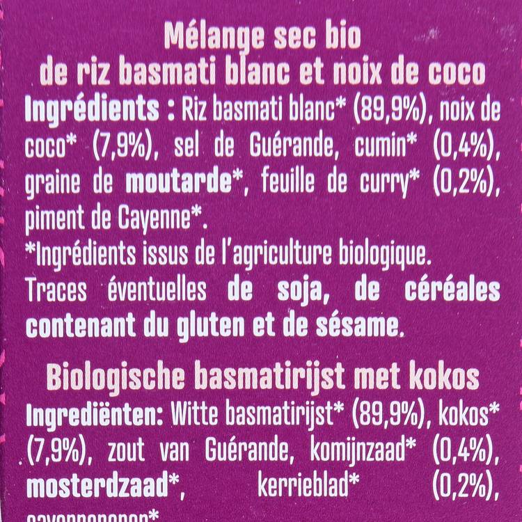 Le Riz basmati sauté coco BIO