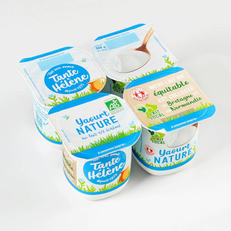 Les Yaourts natures demi-écrémés BIO