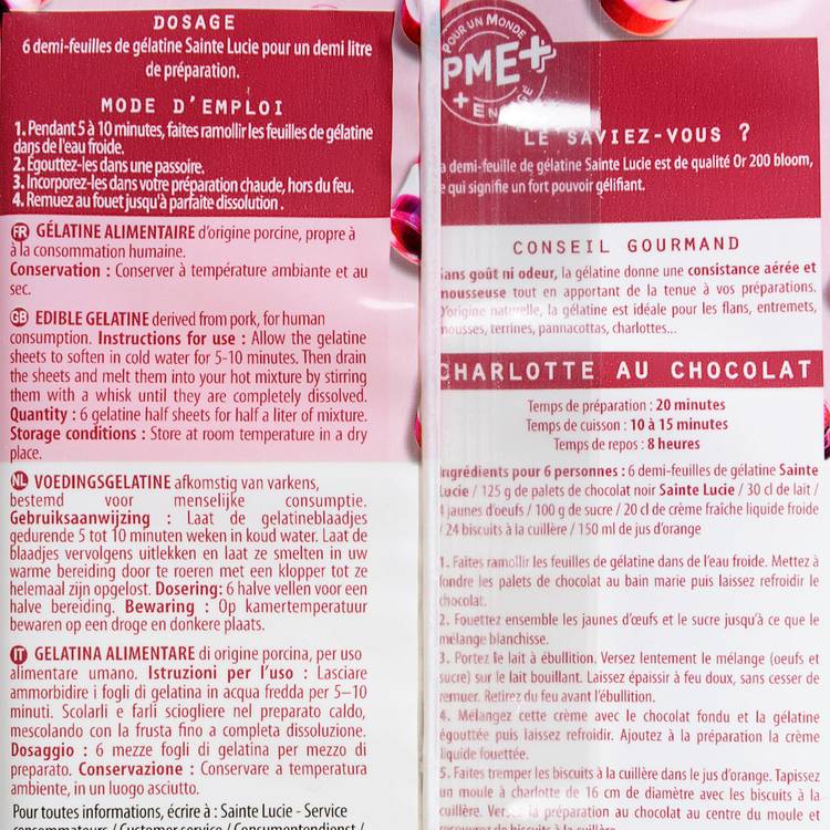 La Gélatine alimentaire