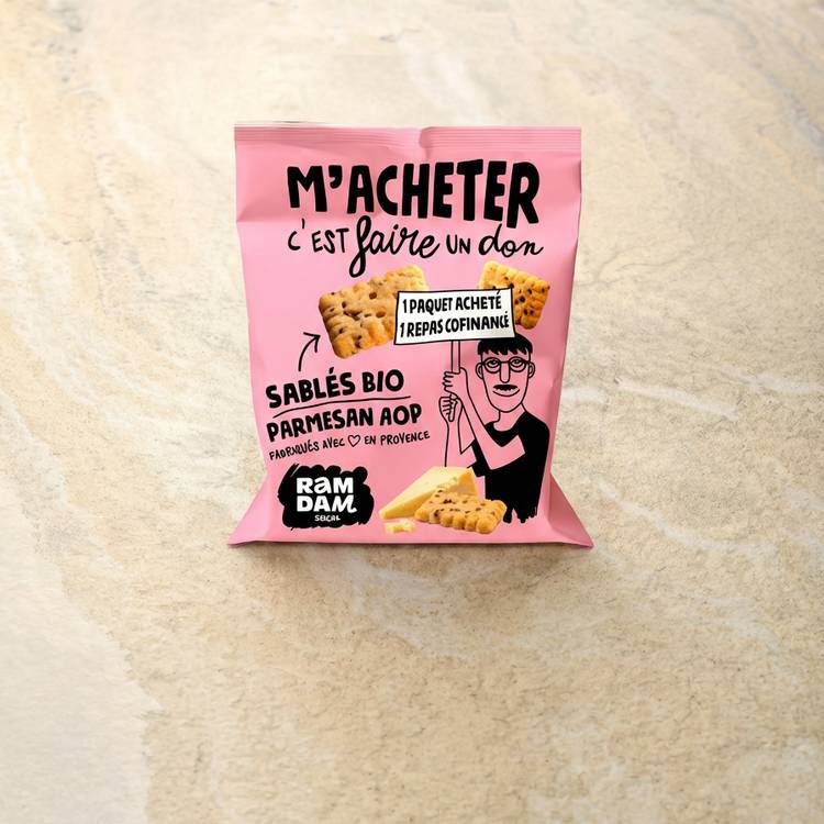 Les Sablés parmesan graines de chia  BIO "Ramdam"