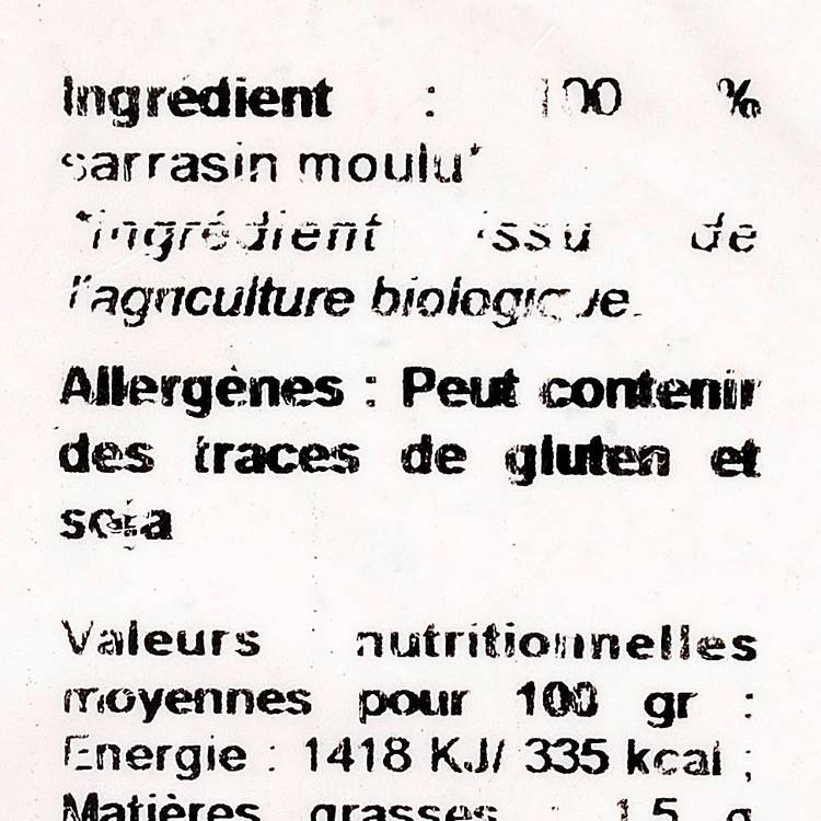 La Farine de sarrasin BIO