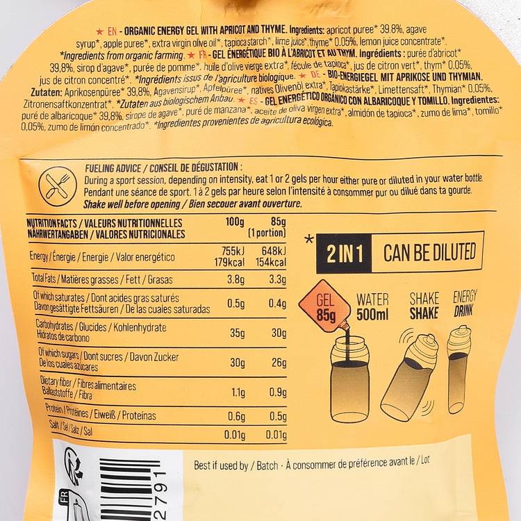 Le Gel énergétique abricot thym "Baouw" BIO