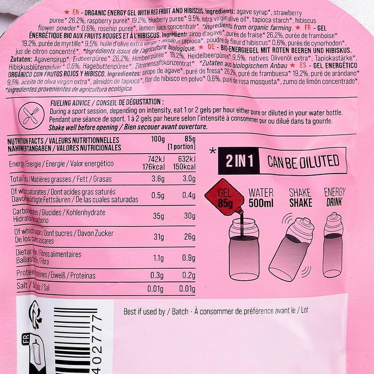 Le Gel énergétique fruits rouges et hibiscus BIO