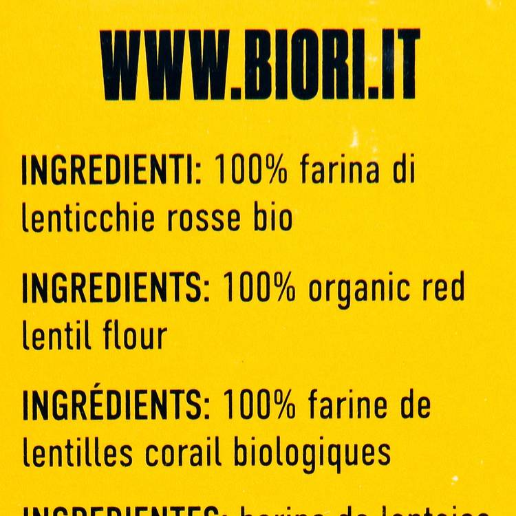 Les Pâtes de lentille corail sans gluten et BIO