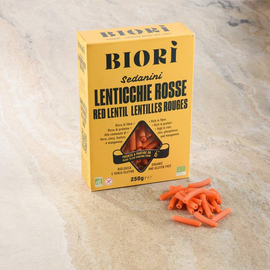 Les Pâtes de lentille corail sans gluten et BIO