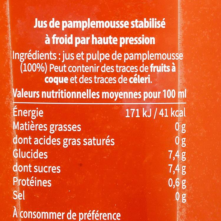 Le Pur jus de pamplemousse