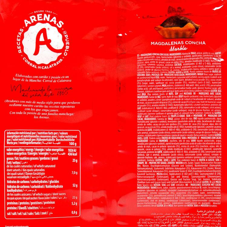 Les Madeleines marbrées