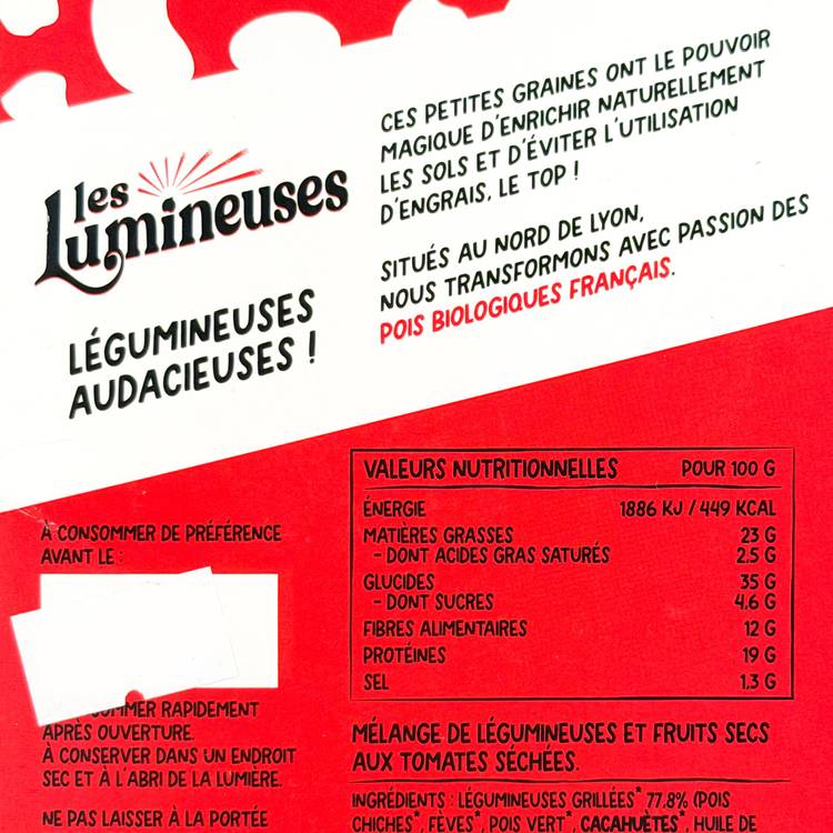 Le Mix légumineuses et noix BIO "Les Lumineuses"