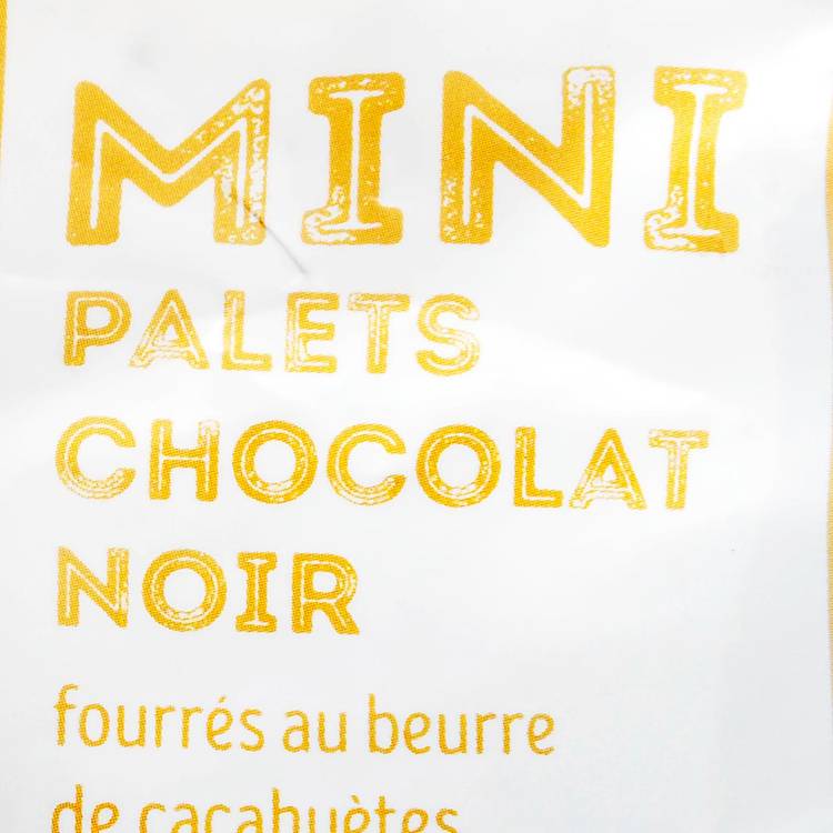 Les Mini palets chocolat noir et beurre de cacahuètes BIO