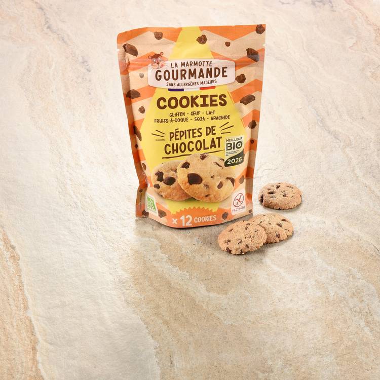Les Cookies pépites de chocolat sans gluten BIO "La Marmotte Gourmande"