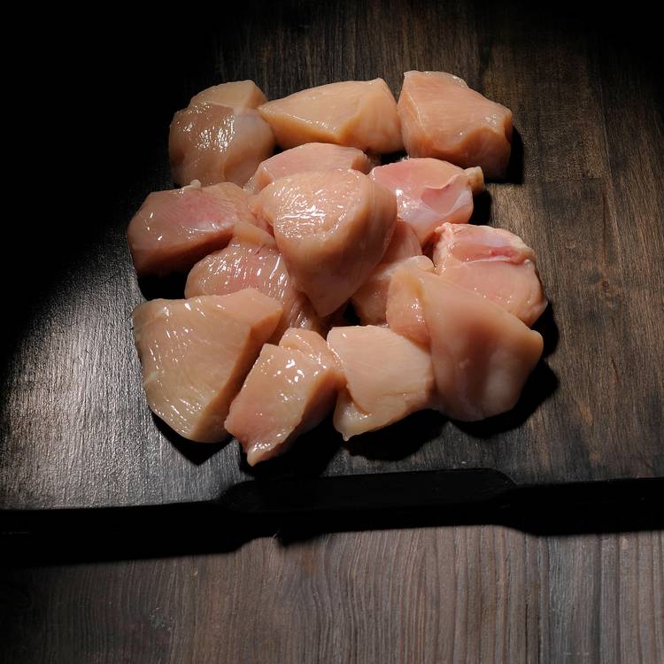 Les Cubes de filet de poulet