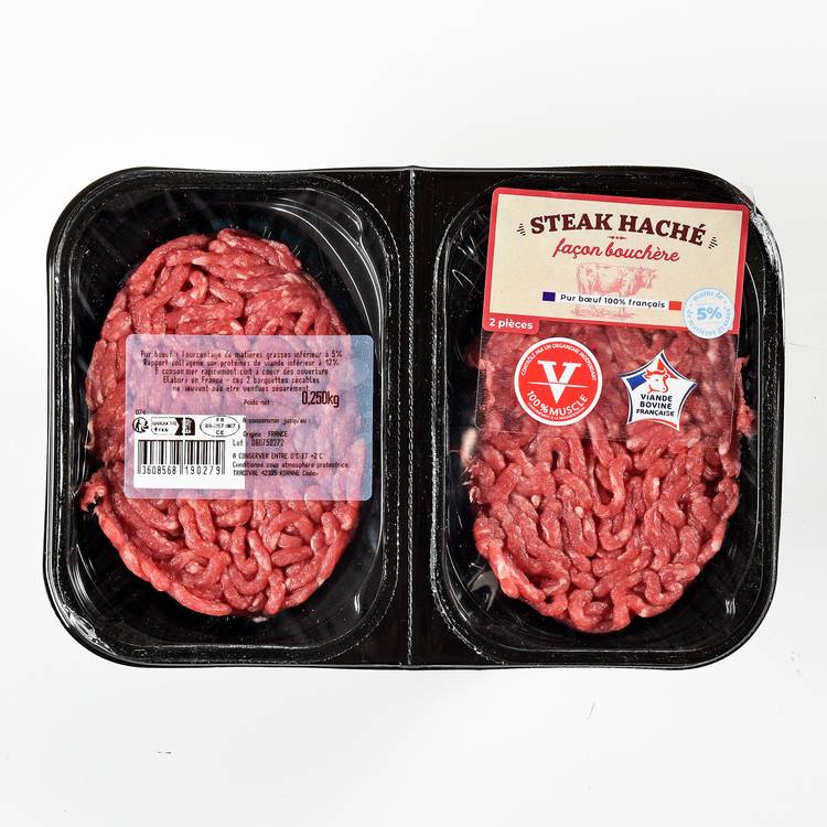 Les  Steaks hachés façon bouchère 5% MG
