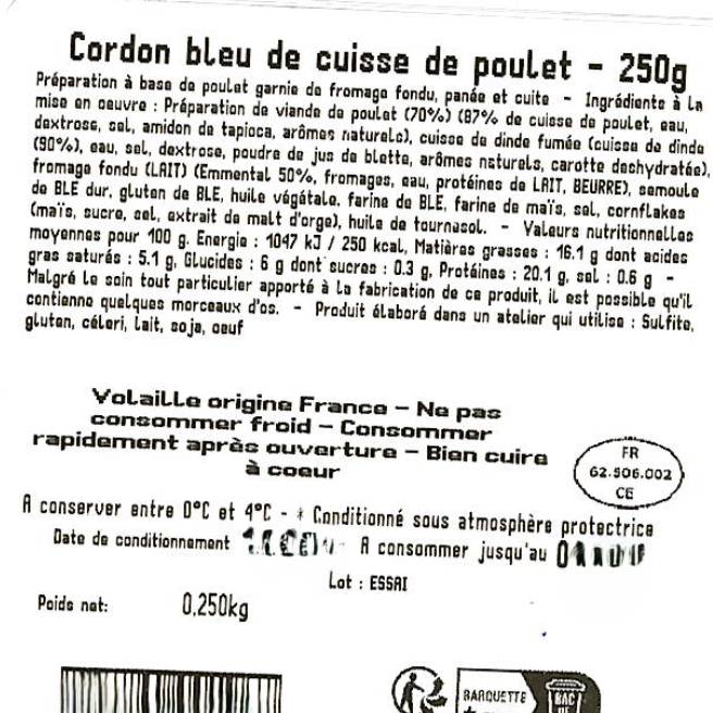 Les Cordons bleu de poulet