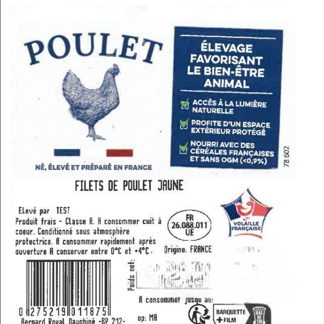 Les Filets de poulet jaune