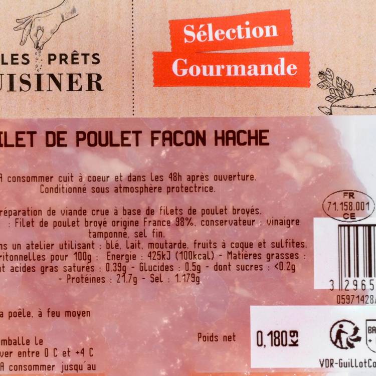 Les Filets de poulet façon hachée