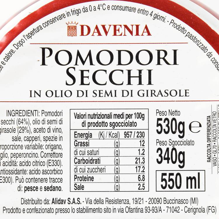 Les Tomates séchées à l'huile de tournesol