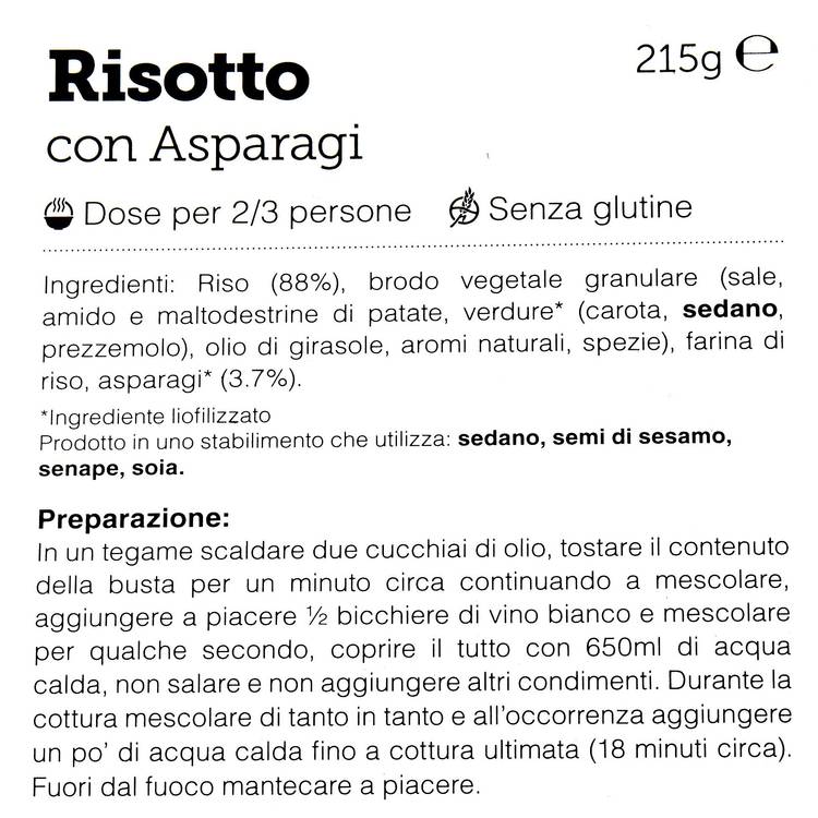 Le Risotto aux asperges "Le Voglie"