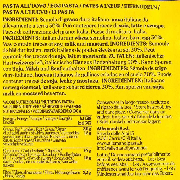 Les Pappardelles aux oeufs "Allemandi"