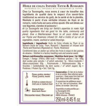 L'Huile infusée au thym et romarin "La Tourangelle"