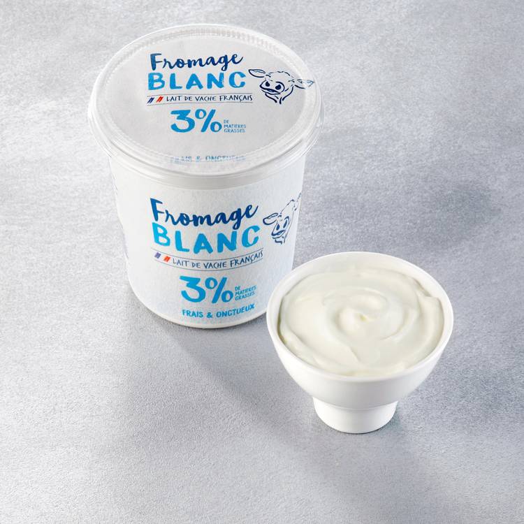 Le Fromage blanc frais onctueux 3%