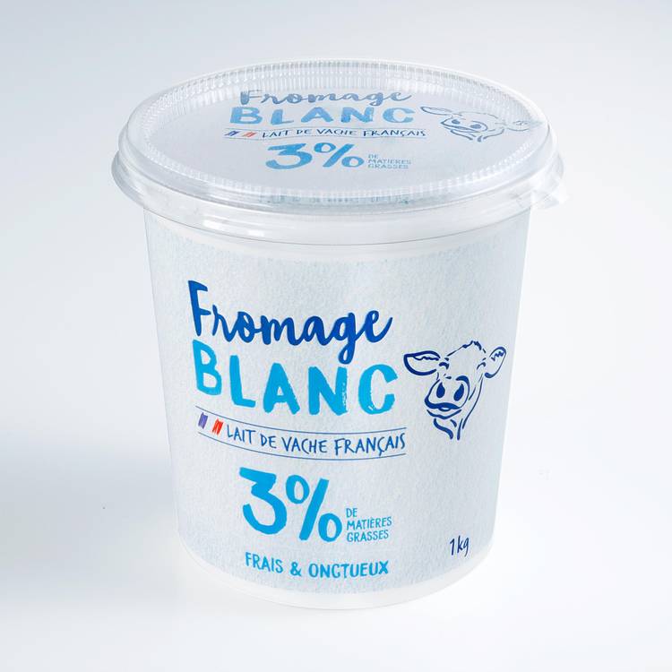 Le Fromage blanc frais onctueux 3%