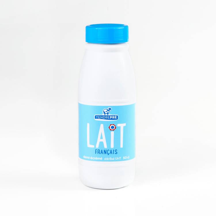 Le Lait demi-écrémé UHT "Tendre Pré"