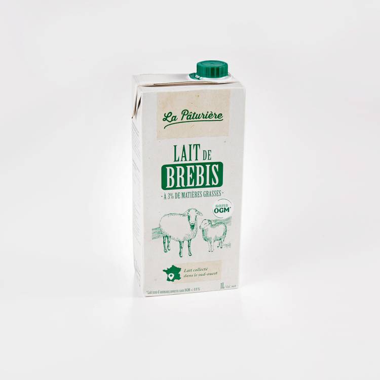 Le Lait de brebis demi-écrémé UHT "La Pâturière"