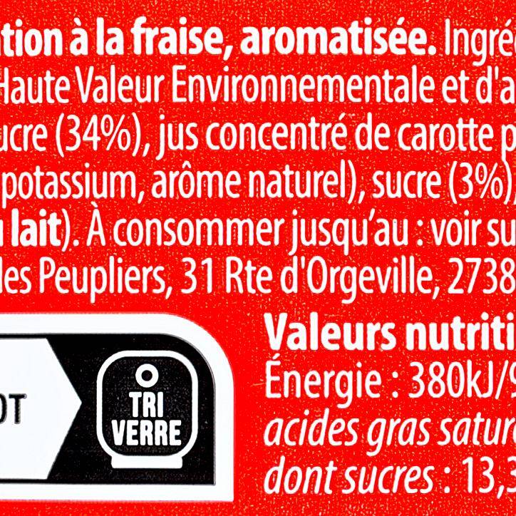Les Yaourts étuvés à la fraise "La Ferme des Peupliers"
