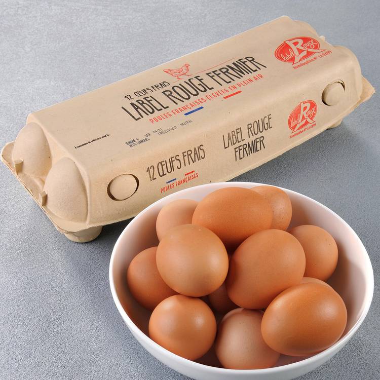 Les 12 Œufs fermiers label rouge