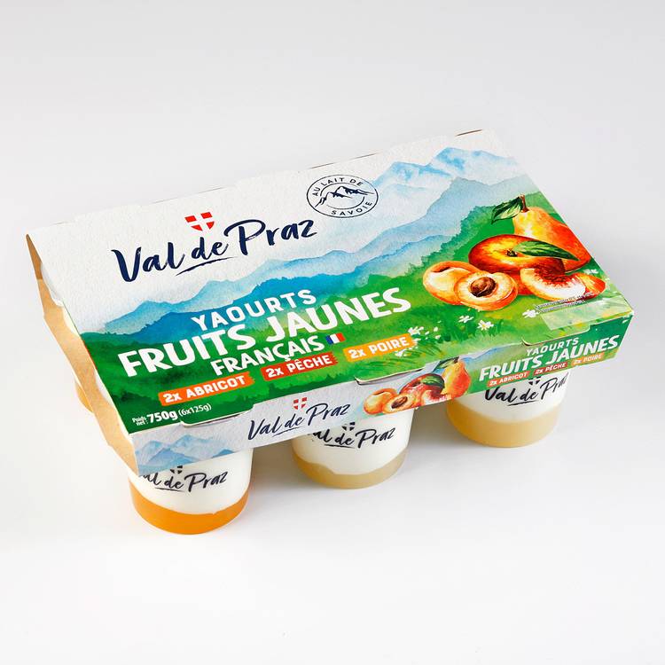 Les Yaourts brassés aux fruits jaunes "Val de Praz"