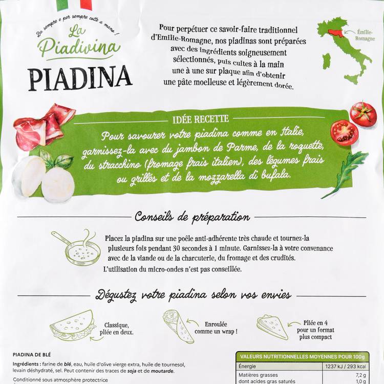 La Piadina de blé