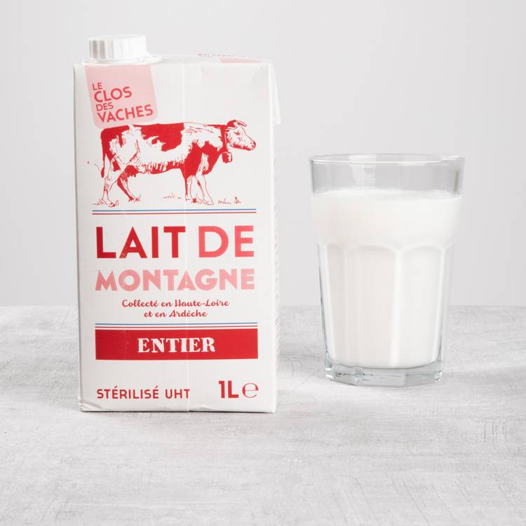 Le Lait de montagne entier UHT "Le Clos des Vaches"