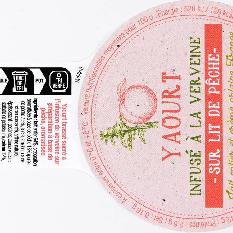Le Yaourt brassé verveine et pêche