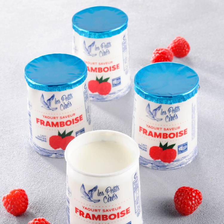 Les Yaourts saveur framboise "Les Petits Cirés"