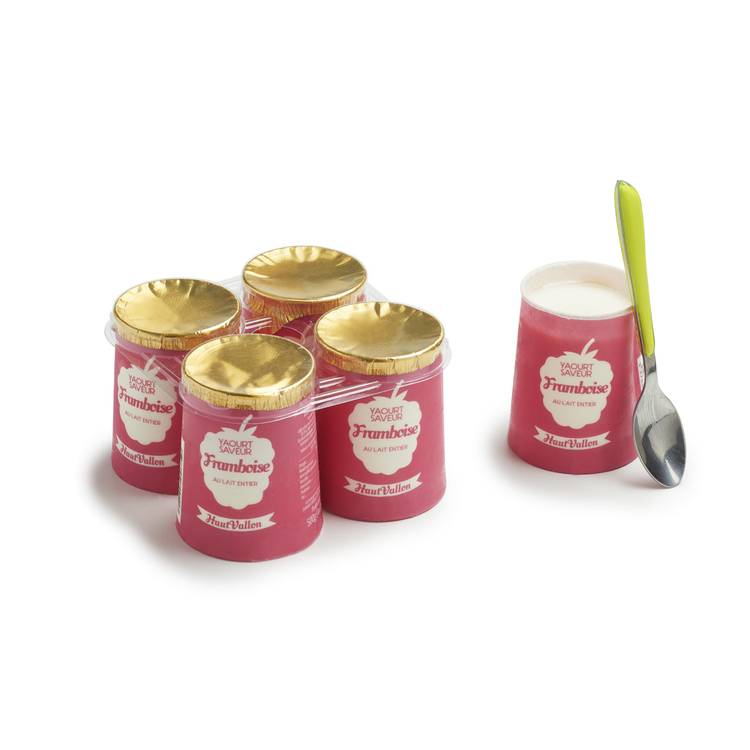 Les Yaourts saveur framboise "Les Petits Cirés"