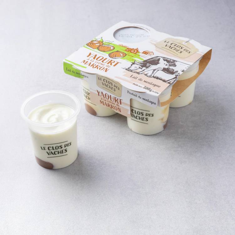 Les Yaourts brassés marron "Le Clos des Vaches"